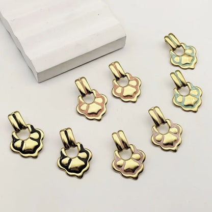 1 Pair Elegant Beach Commute Water Droplets 304 Stainless Steel Butterfly Backs Ear Studs