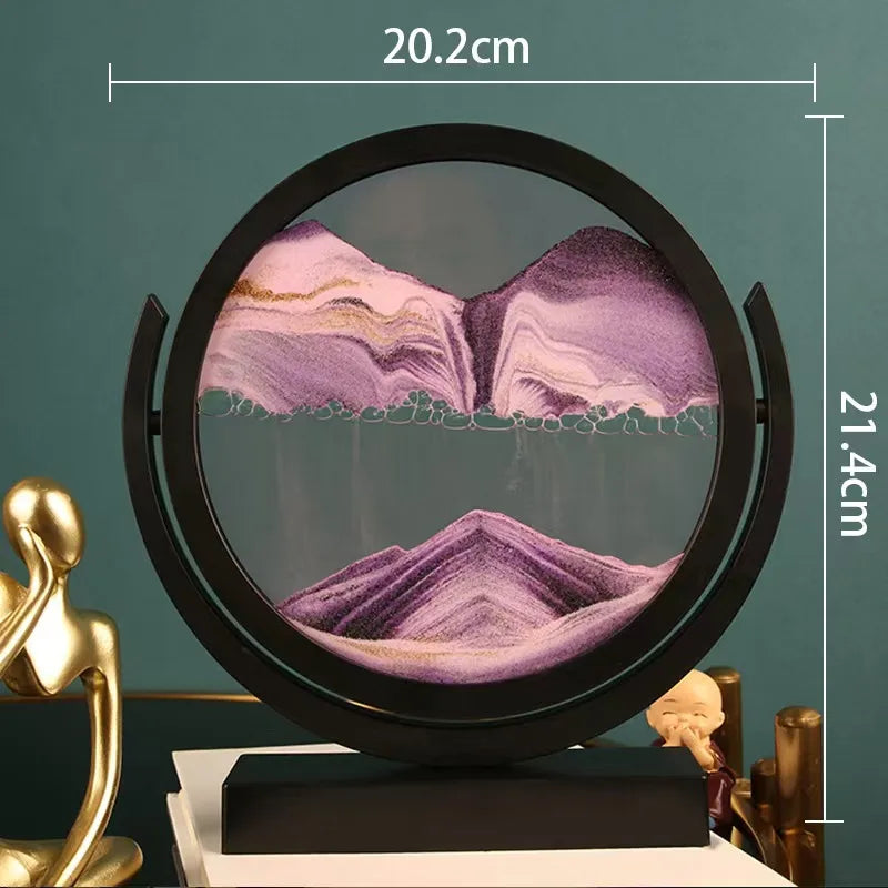 Creative  ornaments liquid decompression quicksand painting office desktop living room bedside table decorations birthday gift