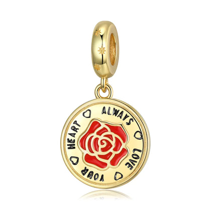 1 Piece 925 Sterling Silver Zircon Heart Shape Cat Rose Jewelry Accessories