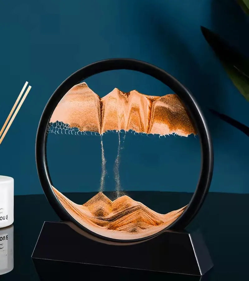 Creative  ornaments liquid decompression quicksand painting office desktop living room bedside table decorations birthday gift