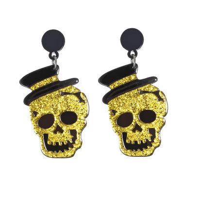 1 pair fashion halloween pattern arylic earrings