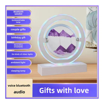 Creative quicksand table lamp bedroom bedside lamp fashion romantic simple decorative atmosphere lamp Net Red personality Bluetooth stereo