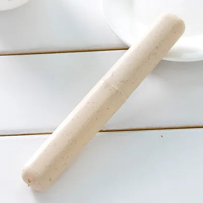Candy color toothbrush box portable wash scrub toothbrush storage box for business trip wheat straw toothbrush box