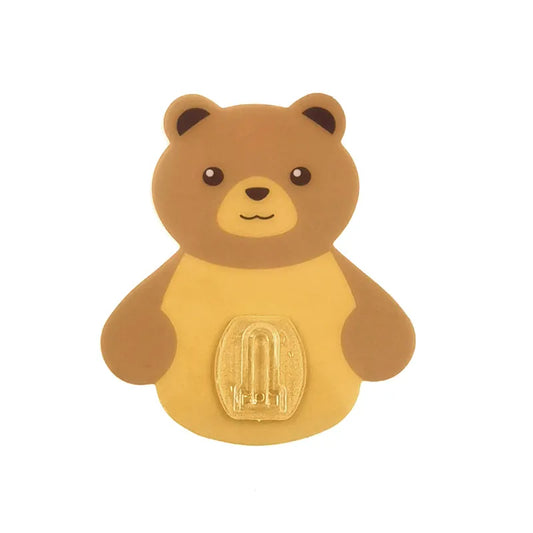 Bathroom Toothbrush Cup Bathroom Wall Hanging Bedside Comb Rubber Tendon Cosmetic Storage Box Toothpaste Bear Hug Storage Rack