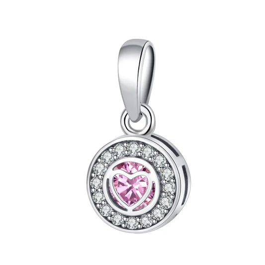 1 Piece 9*18mm 925 Sterling Silver Zircon Heart Shape Polished Pendant Jewelry Accessories