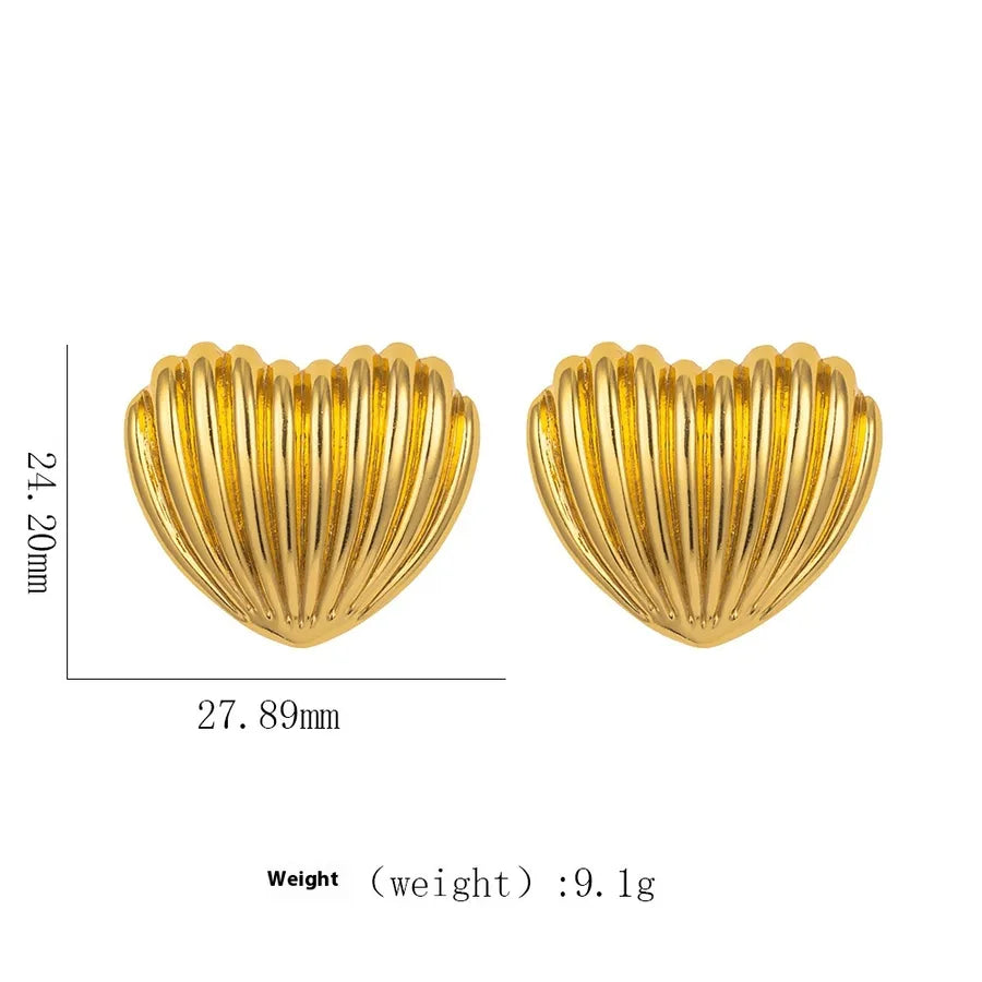 1 Pair Elegant Modern Style Geometric Plating Titanium Steel Ear Studs