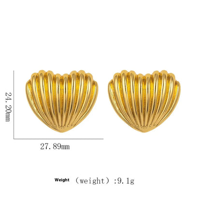 1 Pair Elegant Modern Style Geometric Plating Titanium Steel Ear Studs