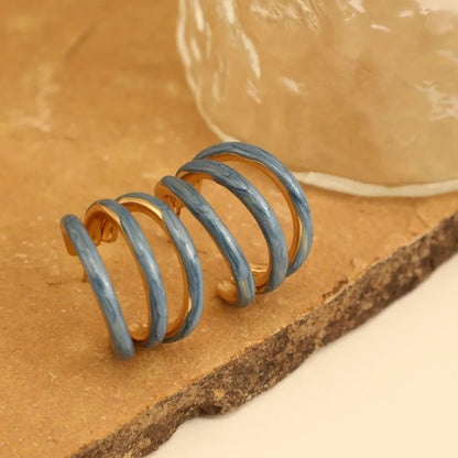 1 Pair French Style Romantic Streetwear C Shape 304 Stainless Steel Ear Studs