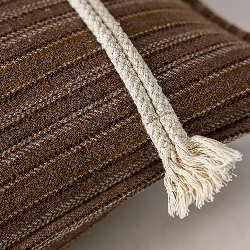 Christmas Trim Embroidered Velvet Pillow Cover Office Chair Cushion Bedroom Bedside Pillow New Arrival Festive Christmas Style