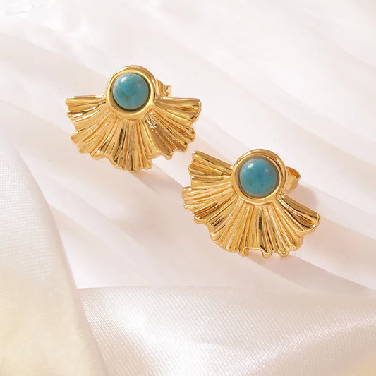 1 Pair Hip-Hop Vintage Style Sweet Sector 304 Stainless Steel Imitation Gold  Ear Studs