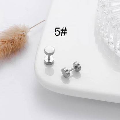 1 Pair Hip-Hop Geometric Cross Feather Plating 316 Stainless Steel  Earrings