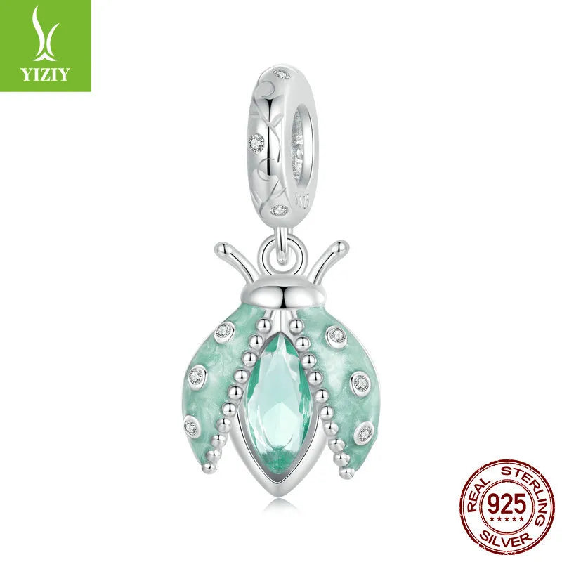 1 Piece 925 Sterling Silver White Gold Plated Butterfly Bird DIY Jewelry Accessories Pendant Beads