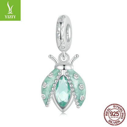 1 Piece 925 Sterling Silver White Gold Plated Butterfly Bird DIY Jewelry Accessories Pendant Beads