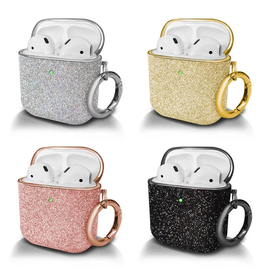 PC Glittery Casual Glam Bluetooth earbuds case Phone Accessories