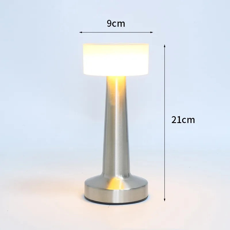 Modern Nordic Creative Bedside Bar Bedroom USB Charging Touch Iron Art Dumbbell Table Lamp Night Light Atmosphere Decorative Lamp