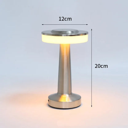 Modern Nordic Creative Bedside Bar Bedroom USB Charging Touch Iron Art Dumbbell Table Lamp Night Light Atmosphere Decorative Lamp