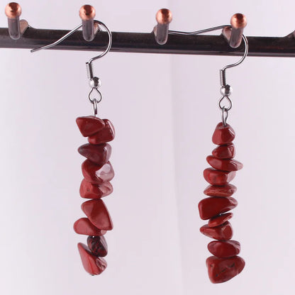 1 Pair Simple Style Geometric Patchwork natural stone Drop Earrings