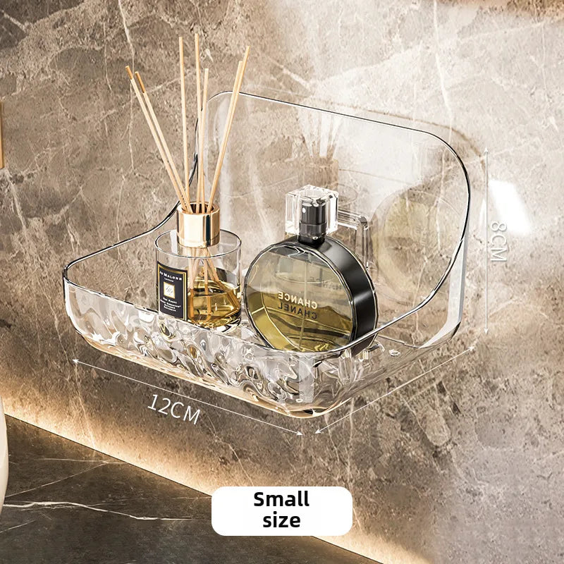 Acrylic bathroom storage rack bathroom toilet punch-free wall-mounted washstand Wall cosmetics storage rack