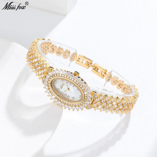 Casual Elegant Simple Style Solid Color Jewelry Buckle Quartz Watch Women's Watches