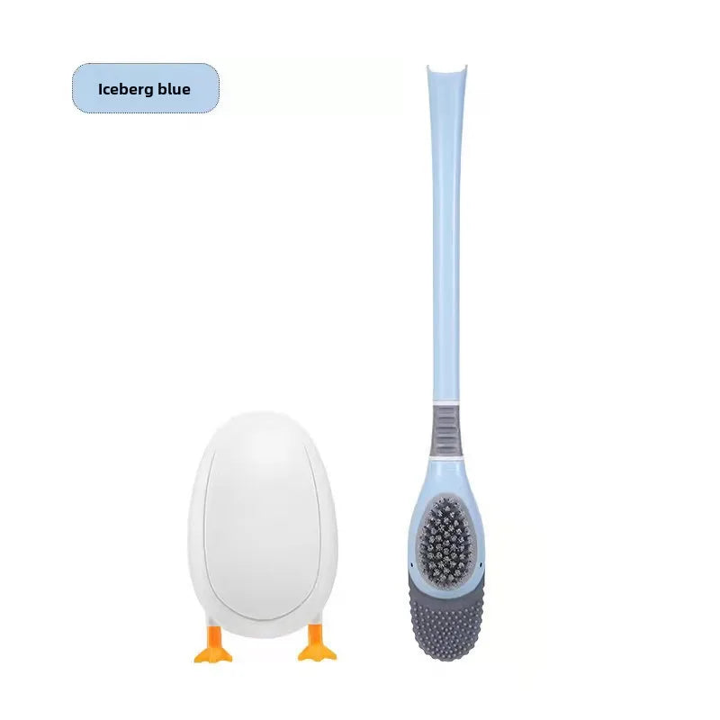 Creative Diving Duck Silicone Toilet Brush Household Wall-mounted Toilet Brush with Base Wall-mounted Cleaning suit Bathroom