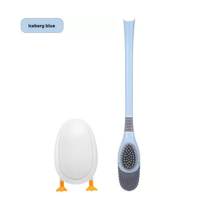 Creative Diving Duck Silicone Toilet Brush Household Wall-mounted Toilet Brush with Base Wall-mounted Cleaning suit Bathroom