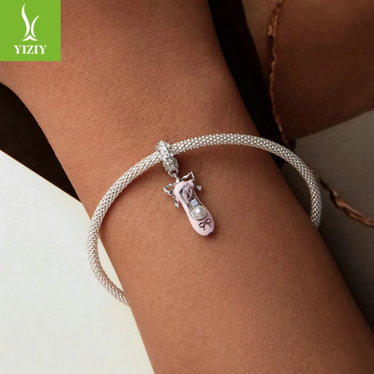 1 Piece 925 Sterling Silver Dance shoe Pendant