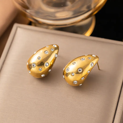 1 Pair IG Style Elegant Vintage Style Heart Shape Flower Butterfly 304 Stainless Steel Drop Earrings Ear Studs