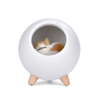 Cute little pet house night light usb rechargeable headlamp children's bedroom Bluetooth speaker led bedside table lamp desktop