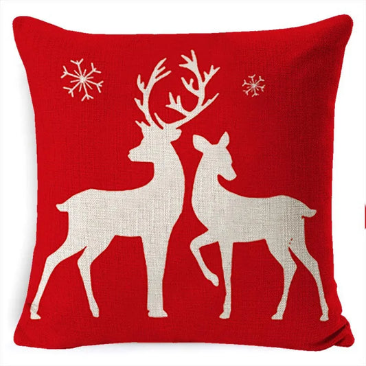 Christmas Animal Backrest Cushion Bedside Pillow Sofa Decorative Pillow Geometric Abstract Solid Color Nordic Style