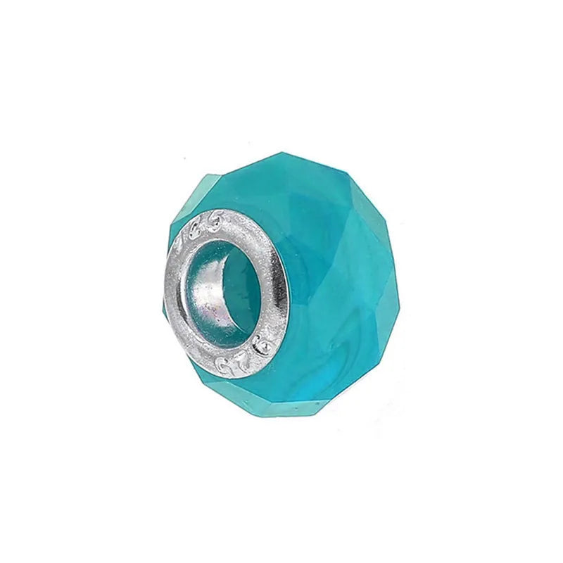 1 Piece 15*15mm Alloy Resin Geometric Polished Beads