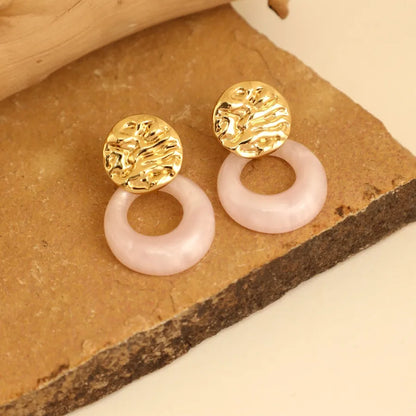 1 Pair IG Style Elegant Cute Round Flower Bow Knot 304 Stainless Steel Ear Studs