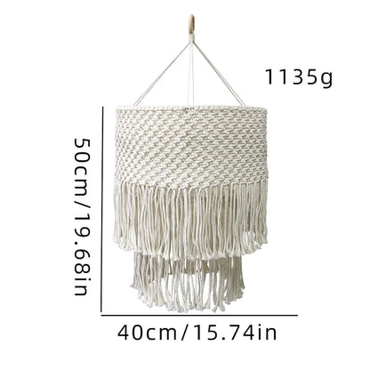 New Bohemian Lighting Cotton Rope Hand-woven Lampshade Home Homestay Hotel Personality Creative Chandelier Decoration