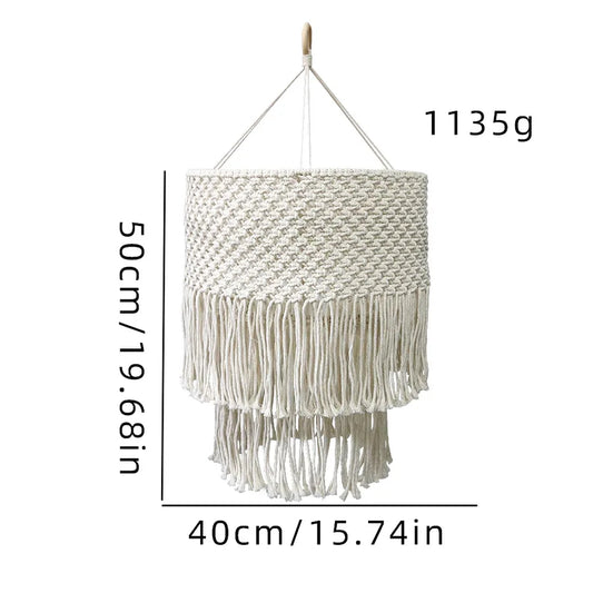 New Bohemian Lighting Cotton Rope Hand-woven Lampshade Home Homestay Hotel Personality Creative Chandelier Decoration