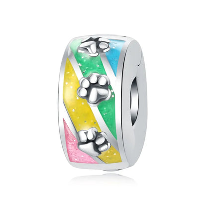 1 Piece 10*5mm 925 Sterling Silver Zircon Dog Cat Pendant Beads Jewelry Accessories