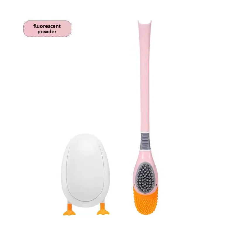 Creative Diving Duck Silicone Toilet Brush Household Wall-mounted Toilet Brush with Base Wall-mounted Cleaning suit Bathroom