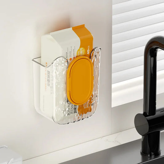 Wet wipes special storage tissue box wall-mounted face towel storage box toilet toilet kitchen hanging paper box