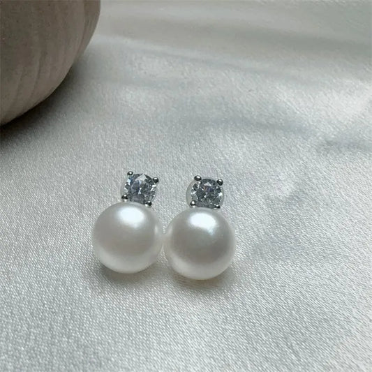 1 Pair Freshwater pearl earrings Pearl Ear Studs