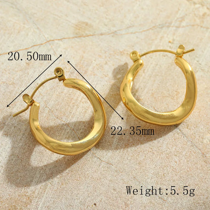 1 Pair Cute Romantic Simple Style Irregular Geometric Plating Inlay 304 Stainless Steel Imitation Pearl 18K Gold Plated Ear Studs