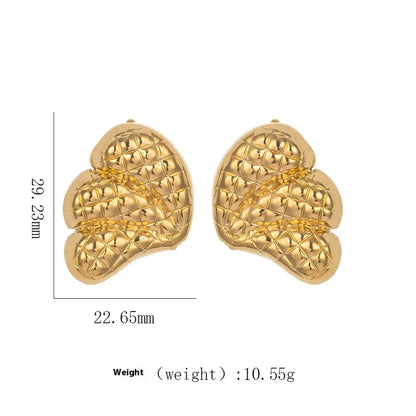 1 Pair Elegant Modern Style Geometric Plating Titanium Steel Ear Studs