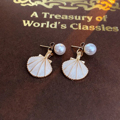 1 Pair Solid Color 925 Sterling Silver Freshwater Pearl Ear Studs