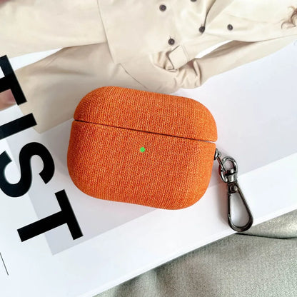 Pu Leather Solid Color Simple Style Bluetooth earbuds case Phone Accessories