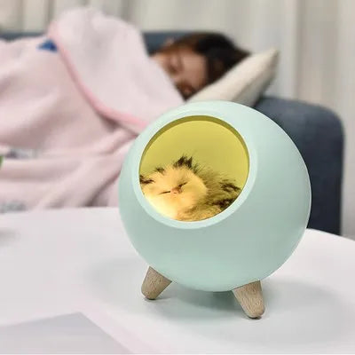 Cute little pet house night light usb rechargeable headlamp children's bedroom Bluetooth speaker led bedside table lamp desktop