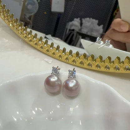 1 Pair Freshwater pearl earrings Pearl Ear Studs