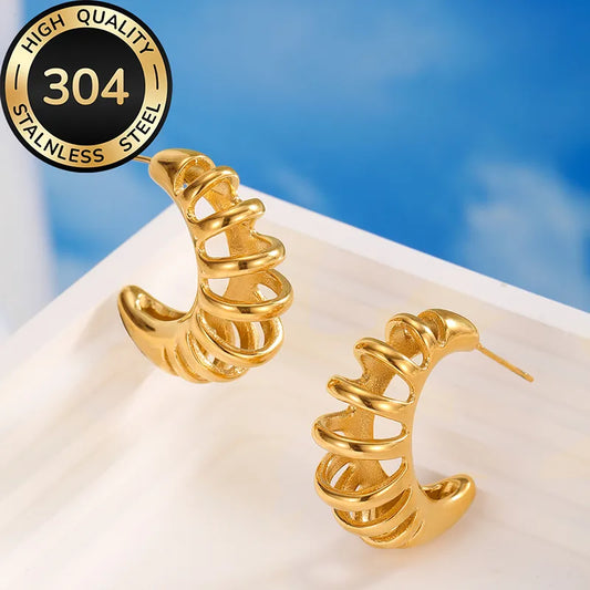 1 Pair Casual Retro Classic Style Solid Color Inlay 304 Stainless Steel Pearl Ear Studs