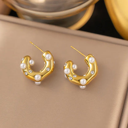 1 Pair IG Style Elegant Vintage Style Heart Shape Flower Butterfly 304 Stainless Steel Drop Earrings Ear Studs