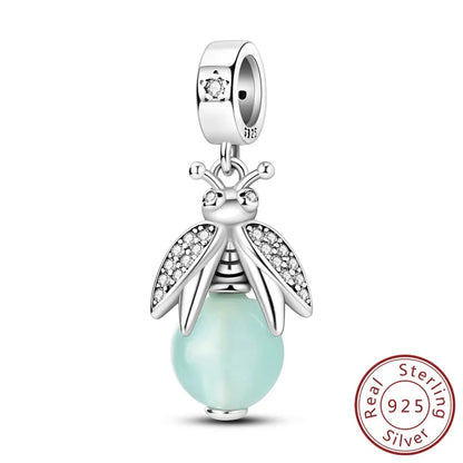 1 Piece 12*11.9mm 925 Sterling Silver Zircon Devil's Eye Bird Pendant Beads Jewelry Accessories