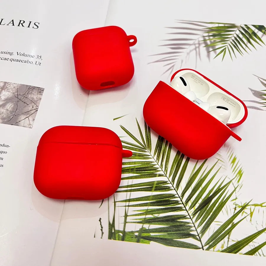 tpu Solid Color Simple Style Bluetooth earphone cover Phone Accessories