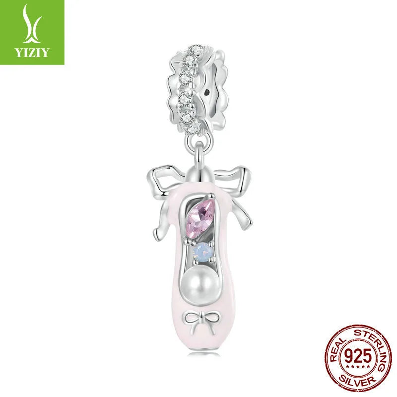 1 Piece 925 Sterling Silver Dance shoe Pendant