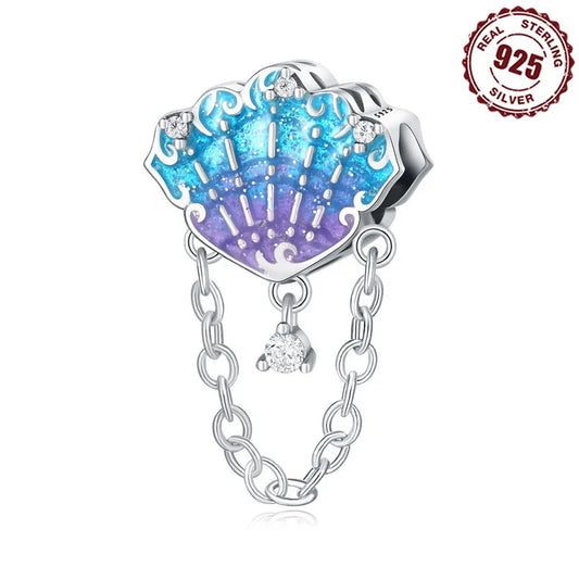 1 Piece 925 Sterling Silver Pearl Zircon Tortoise Polished Pendant Beads Spacer Bars Jewelry Accessories