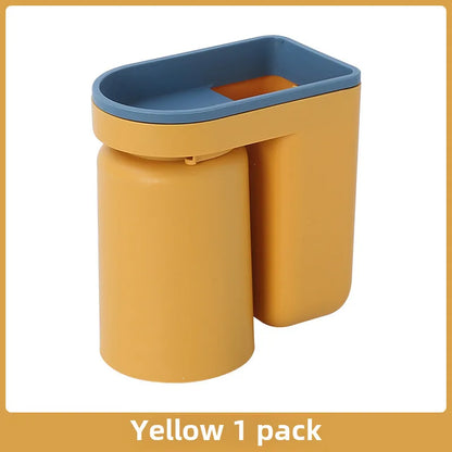 Wash cup wall-mounted toothbrush holder wholesale punch-free toothbrush cup suit wall-mounted household toothbrush holder storage rack